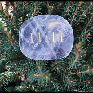 11:11 Clear Quartz Palm Stone